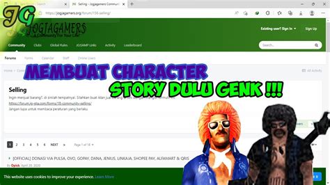 MEMBUAT CHARACTER STORY DULU BIAR BISA RAMPOK DI JGRP BERSAMA Bale