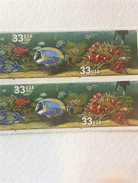 8 Aquarium Fish 33c Us Postage Stamps Unused Vintage 1999 Etsy