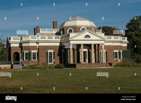 Thomas Jefferson Home Monticello Stock Photo Alamy