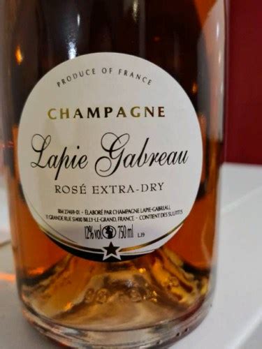 Lapie Gabreau Ros Extra Dry Champagne Vivino Australia