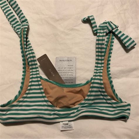 J Crew Swim Any For Jcrew Playa Nantucket Striped Tie Bikini Top Poshmark