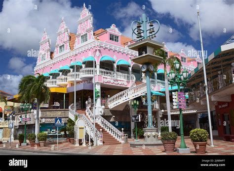 ORANJESTAD, ARUBA - DECEMBER 20, 2020: Royal Plaza Shopping Mall along ...