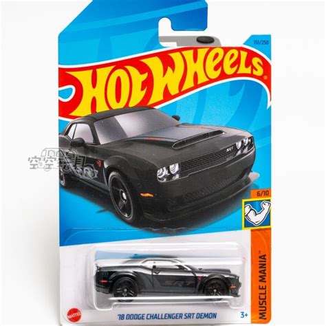 No 151 18 Dodge Challenger SRT Demon Black Hot Wheels Alloy Sports Car Lazada PH