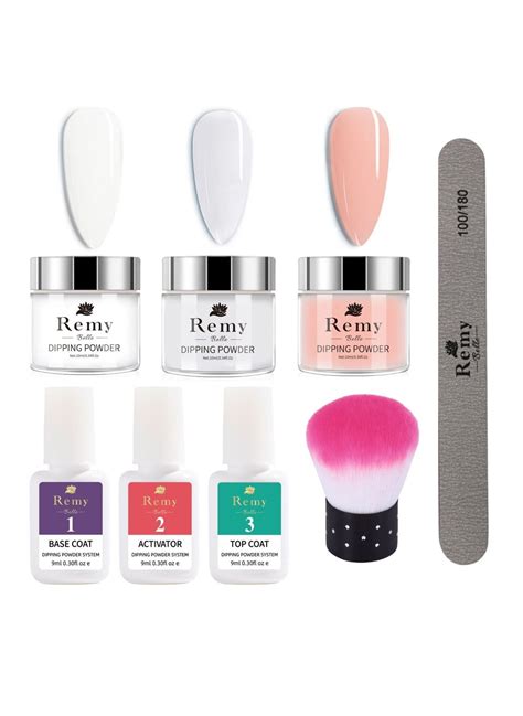 Remy Belle Dip Powder Nail Kit Starter 3 Colours Dipping Powder System