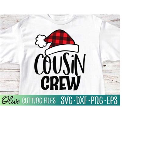 Cousin Crew Svg Christmas Svg Buffalo Plaid Hat Svg Funny Inspire