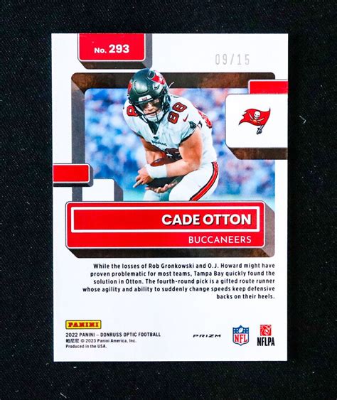 2022 Panini Donruss Optic Cade Otton Rookie FOTL Purple Stars Prizm