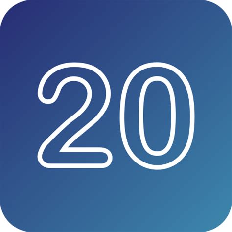 number  generic flat gradient icon