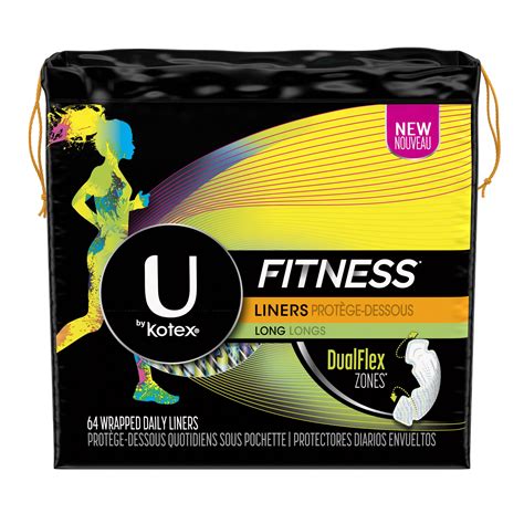 kotex fitness panty liners light absorbency long  ct