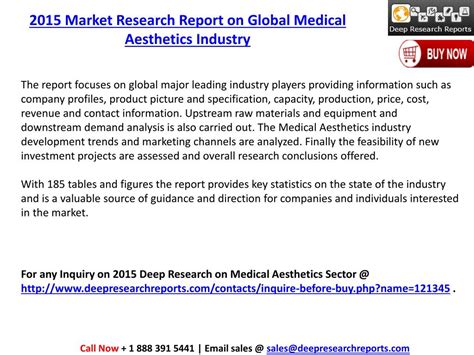 PPT - Medical Aesthetics Industry Worldwide Strategy and 2020 Forecasts