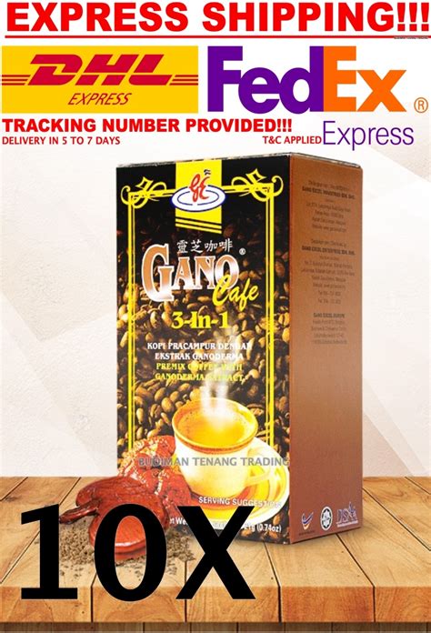 NEW 10 BOX 200 Sachet Gano Excel Cafe 3 In 1 Coffee Ganoderma