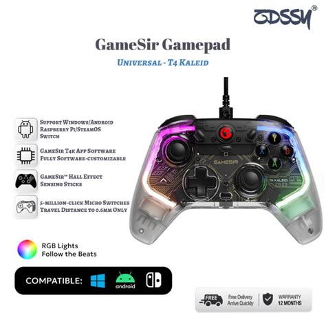 ZDSSY GameSir T4 Kaleid Wired Gamepad With Hall Effect Applies To