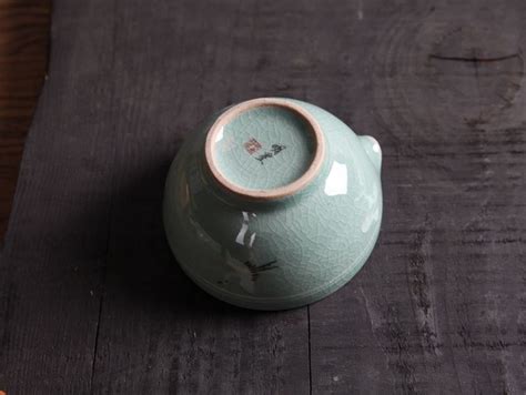 Handmade Korean Celadon Tea Set For 3 With Gift Box Clouds Etsy