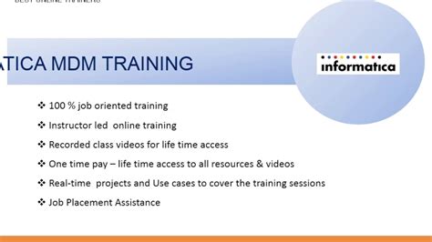 Informatica Mdm Online Training Youtube