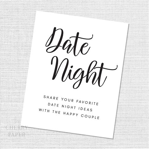 Printable Date Night Cards