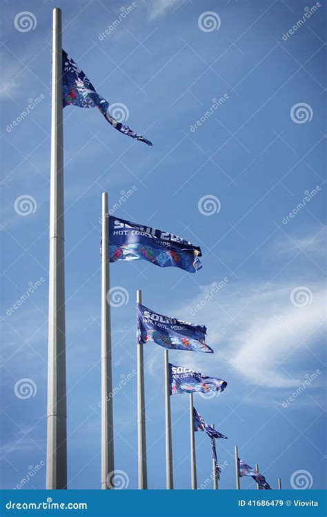 Flags of the Countries-participants of Winter Olympic Games Editorial ...