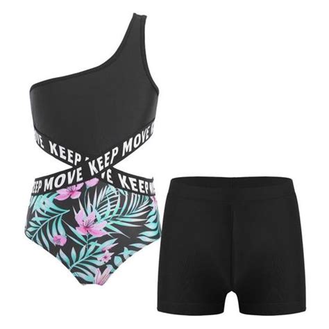 Iiniim Enfant Fille Maillot de Bain 2 Pièce Piscine Tankini Bikini avec Short de Plage Natation
