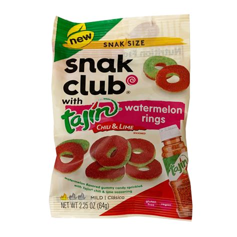 Snak Club Tajin Watermelon Rings 64 Gr 225 Oz — Carrito Latino