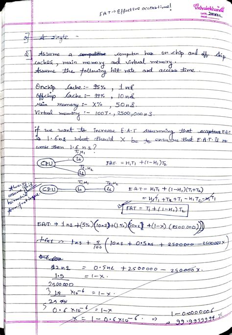 Solution Computer Organization And Architecture Classnotes Studypool