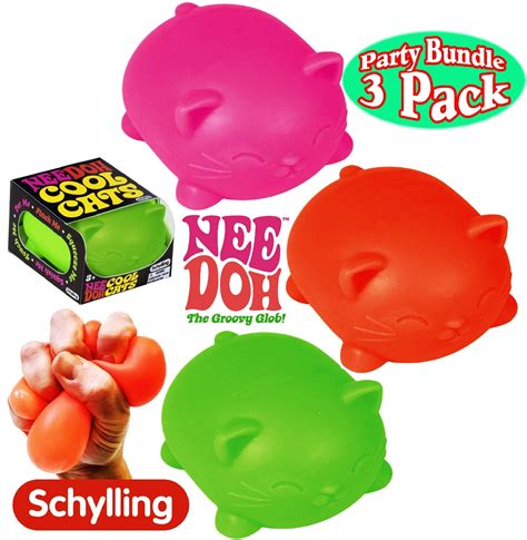 Schylling Needoh Cool Cats The Groovy Glob Squishy Squeezy Stretchy