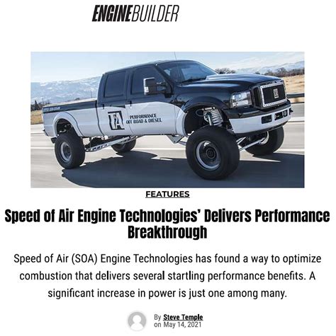 Speed Of Air Engine Technologies Delivers Performance Breakthrough