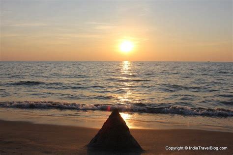 Stunning view of sunset from the beach in Cherai