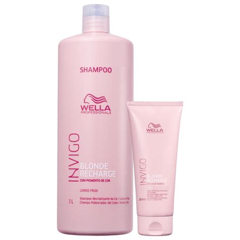 Kit Wella Professionals Invigo Blonde Recharge Duo Treatment Beleza Na Web