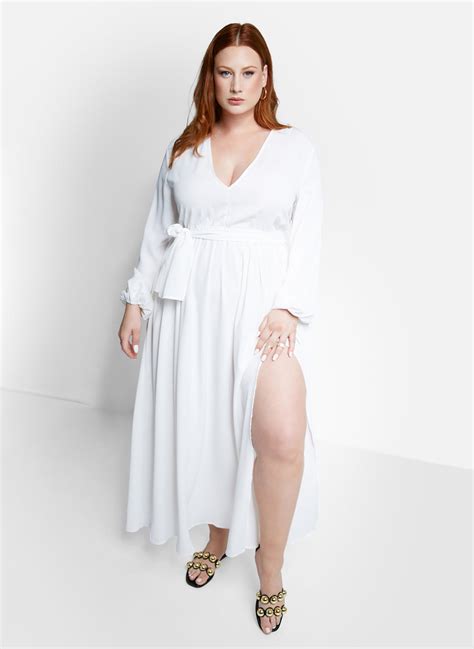 women's plus size white dresses 6