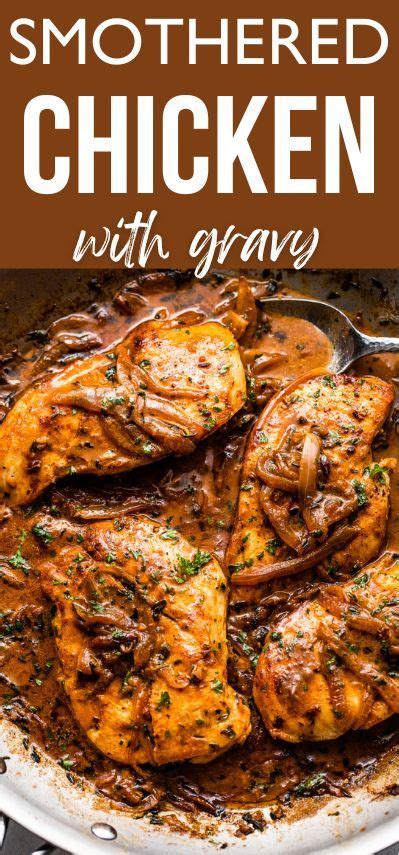 Smothered Chicken With Gravy Smothered Chicken Recipes Southern