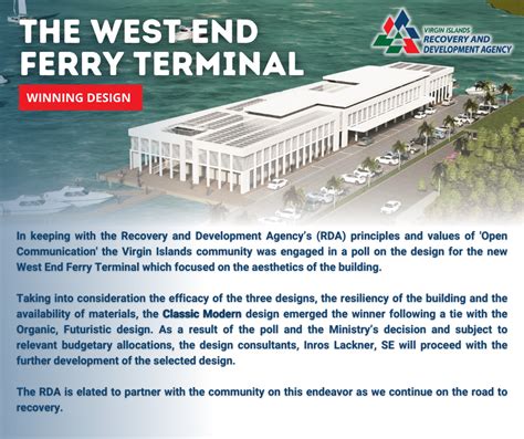 WINNING DESIGN For The New West End Ferry Terminal Virgin Islands