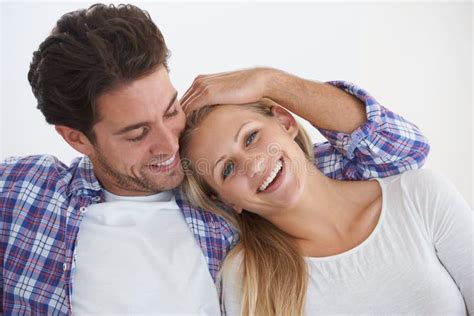 We Couldnt Be Happier A Happily Married Couple At Home Stock Photo