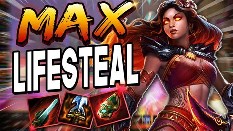 Smite Max Lifesteal Pele Build Full Health With 3 Auto Attacks Youtube