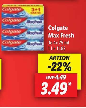 Colgate Max Fresh Angebot bei Lidl - 1Prospekte.de