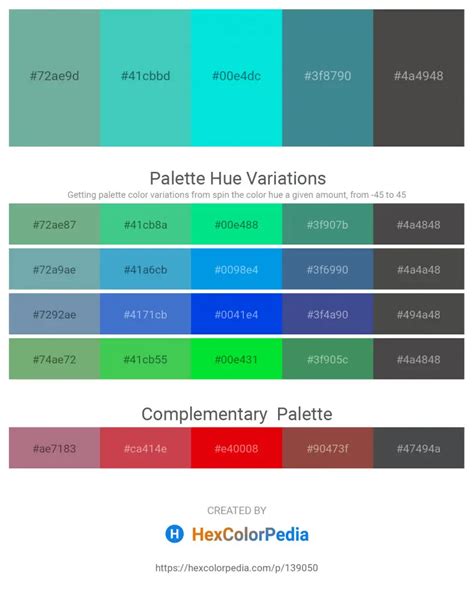 Pantone 3265 C Hex Color Conversion Color Schemes Color Shades