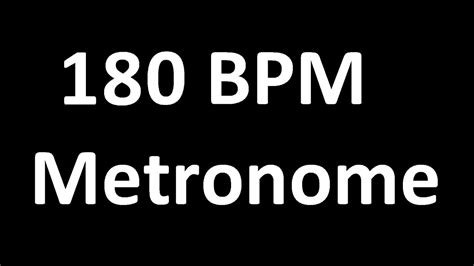 180 Bpm Metronome With 30 Minutes Count Up Timer Youtube