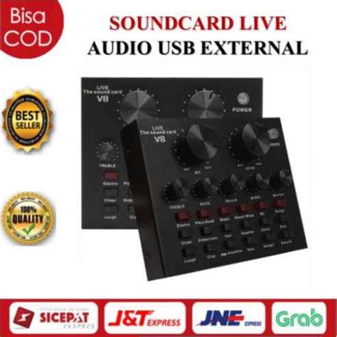 Jual Soundcard V8 Mixer External Soundcard V8 Audio Microphone Singing