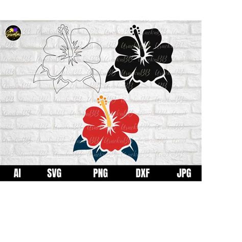 Hibiscus Flower Svg Hibiscus Svg Flower Svg Hawaii Flower Inspire