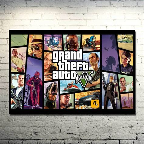 Grand Theft Auto V Video Game GTA 5 Art Silk Fabric Poster Print 13x20 ...