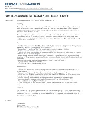 Fillable Online Titan Pharmaceuticals Inc Fax Email Print PdfFiller