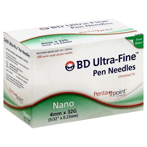 Bd Pen Needles Ultra Fine Universal Fit Nano Publix Super Markets