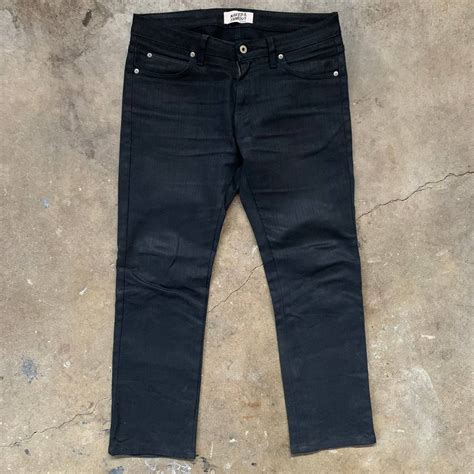 Naked Famous Naked Famous Waxed Stack Jeans Grailed