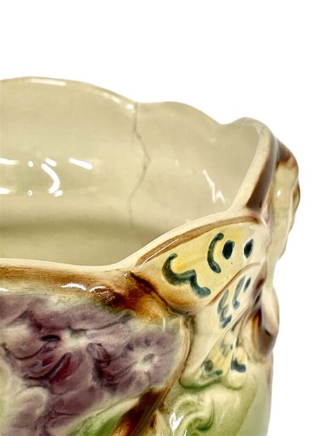 Art Nouveau Style Majolica Cache Pot Antiques From France