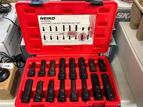 Neiko 16 Piece Locking Lug Nut Master Key Set Isabell Auction