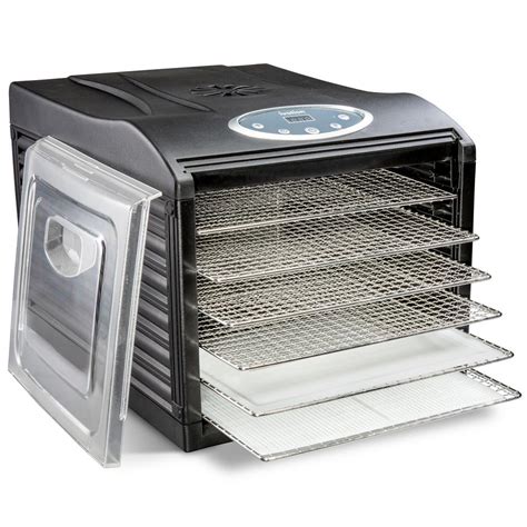 Ivation Stainless Steel Tray Food Dehydrator Machine 6 Trays 480w