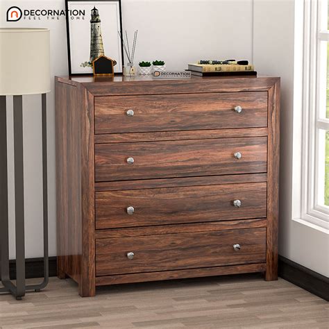 Paphos Wooden 4 Drawer Storage Cabinet Decornation