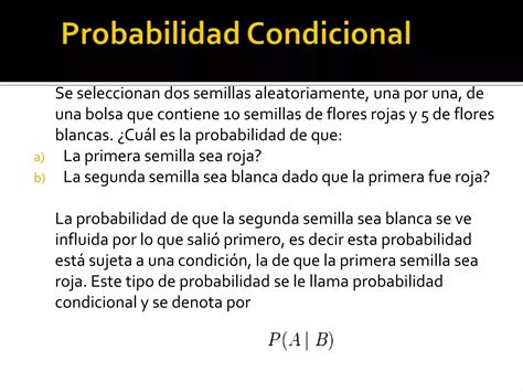 Probabilidad Condicional Ppt Descarga Gratuita