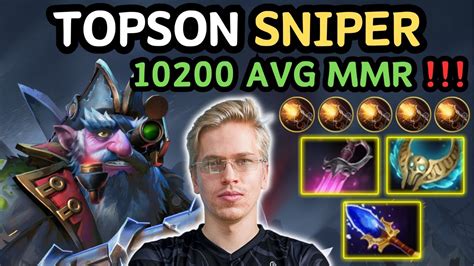 Topson Sniper Midlane Assassinate Play Avg Mmr Pub Match