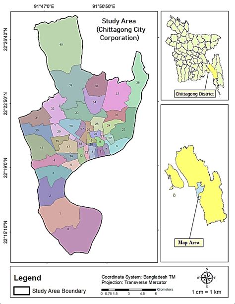 Map of the Study Area (Chittagong City Corporation). | Download Scientific Diagram