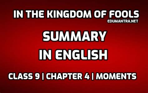 In The Kingdom Of Fools Summary In English Easy Language