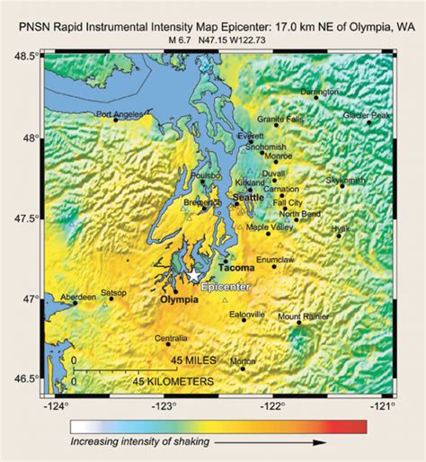 Washington State Earthquake Map: A Complete Guide - Map Of The Usa