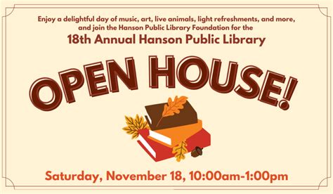 18th Annual Hanson Public Library Hanson Public Library